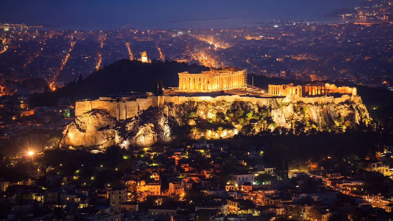 vida noturna de Atenas