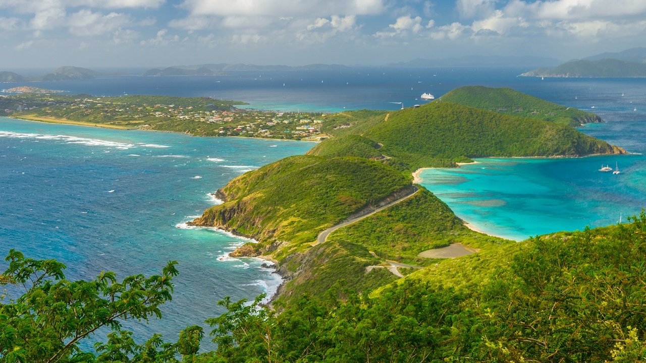 ilha tropical no Caribe