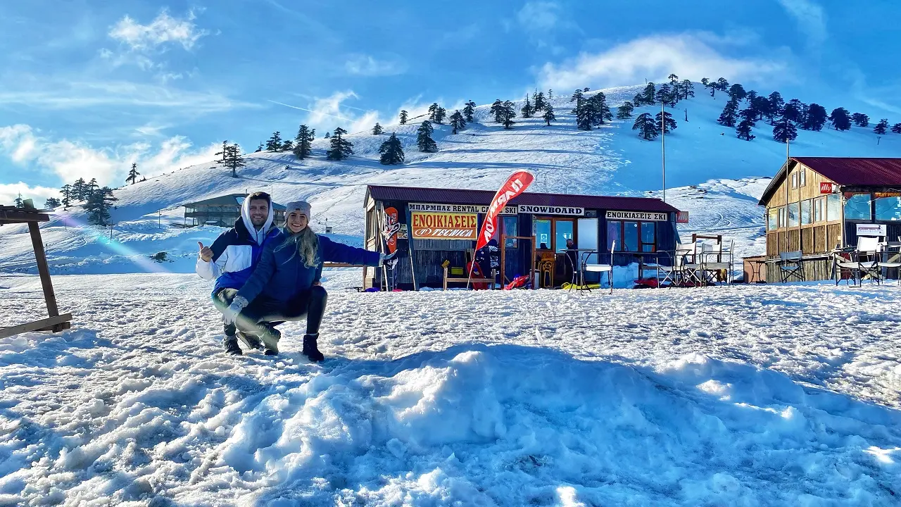 Grécia no inverno: centro de esqui Vasilitsa