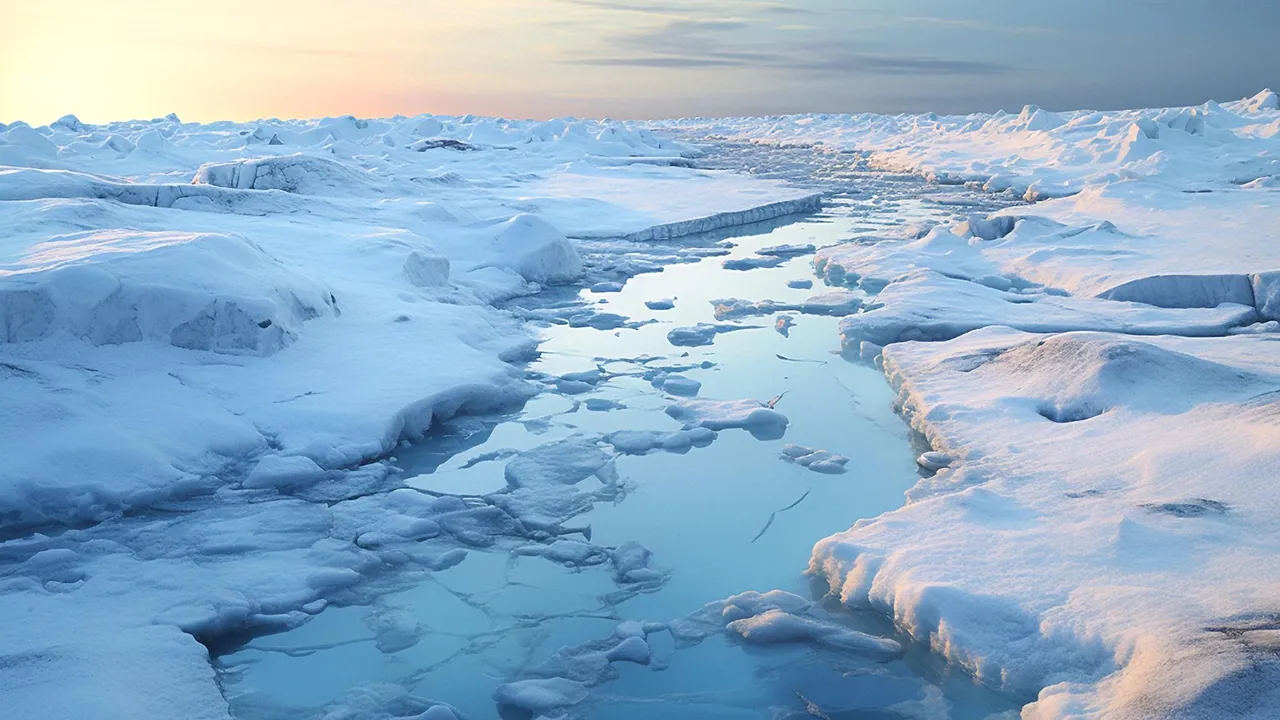 Derretimento do permafrost no ártico.